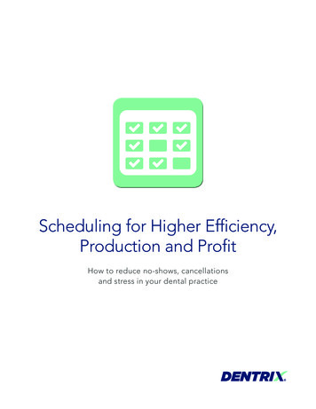 Scheduling For Higher Efficiency, Production And Profit