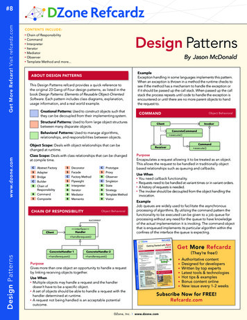 CONTENTS INCLUDE: Design Patterns
