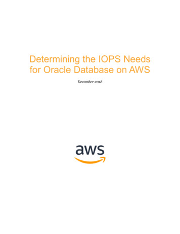 Determining The IOPS Needs For Oracle Database On AWS