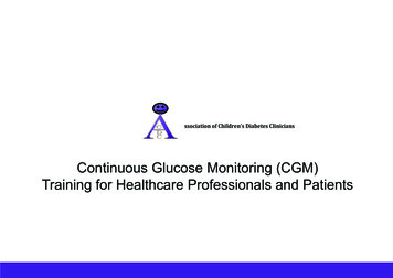 Continuous Glucose Monitoring CGM Training For 