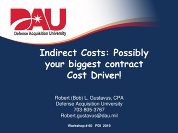 Indirect Costs: Possibly Your Biggest Contract Cost Driver!