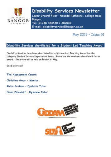 Disability Services Shortlisted For A Student Led Teaching .