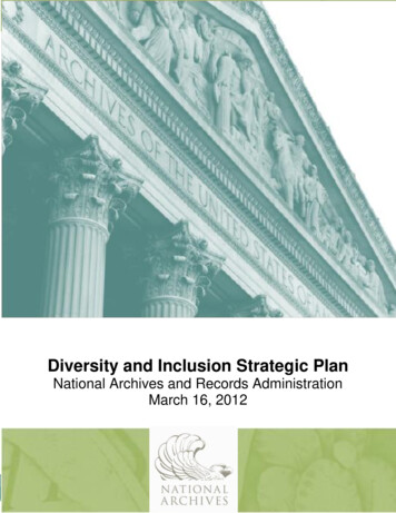 Diversity And Inclusion Strategic Plan - Archives