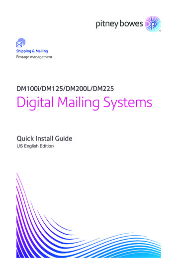 DM100i/DM125/DM200L/DM225 Digital Mailing Systems