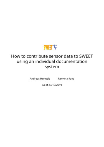 How To Contribute Sensor Data To SWEET Using An Individual .