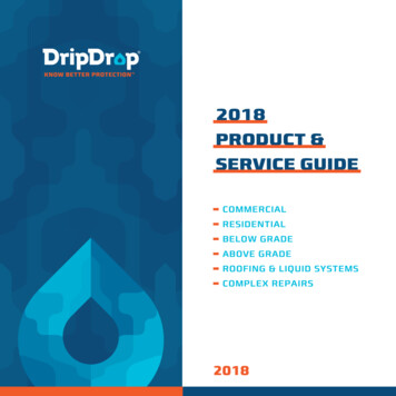 2018 PRODUCT & SERVICE GUIDE - DripDrop