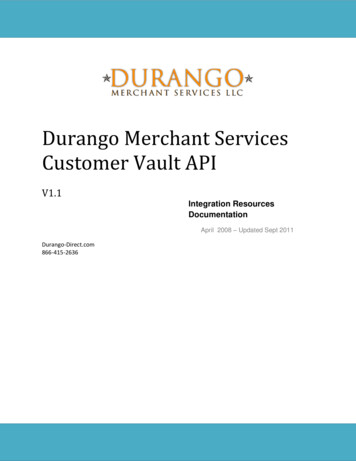 Durango Merchant Services Customer Vault API