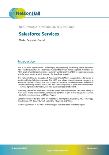 NEAT EVALUATION FOR DXC TECHNOLOGY: Salesforce Services