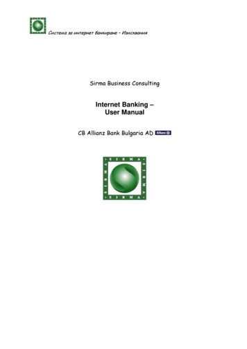 Internet Banking – User Manual - Allianz