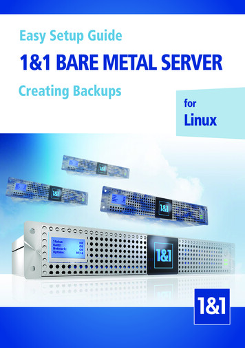 1&1 Bare Metal Server Backup Easy Setup Guide For Linux