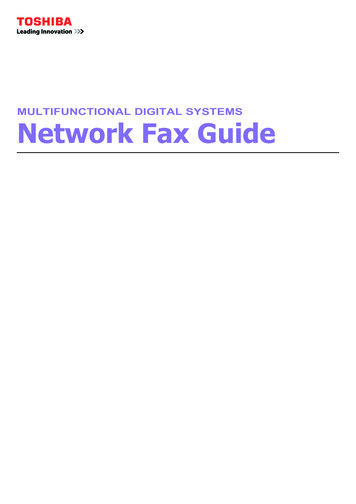 MULTIFUNCTIONAL DIGITAL SYSTEMS Network Fax Guide