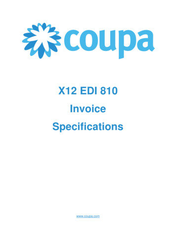 Coupa X12 EDI 810 Invoice Specifications