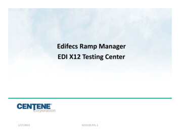 Edifecs Ramp Manager EDI X12 Testing Center