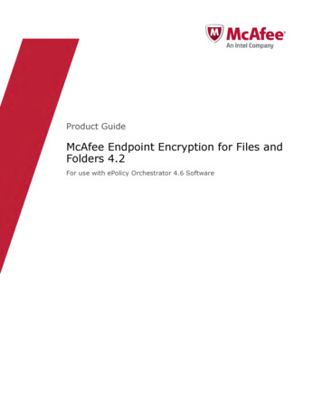 Endpoint Encryption For Files And Folders 4.2 Product .