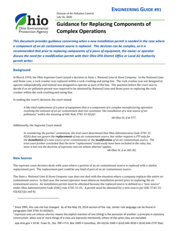 Guidance For Replacing Components Of Complex Operations