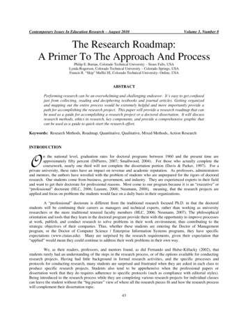 The Research Roadmap: A Primer