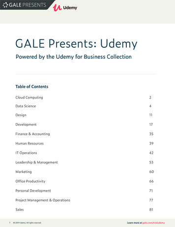 GALE Presents: Udemy