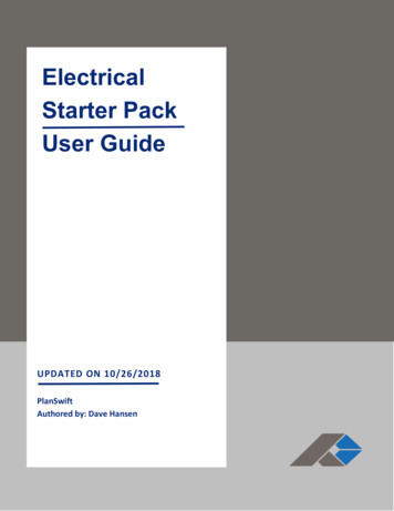 Electrical Starter Pack User Guide - PlanSwift