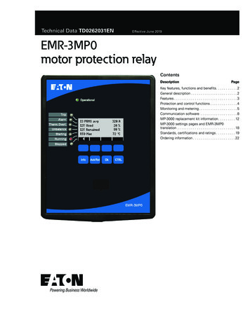 EMR-3MP0 Motor Protection Relay - Eaton