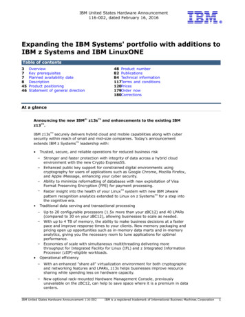 IBM Z Systems And IBM LinuxONE