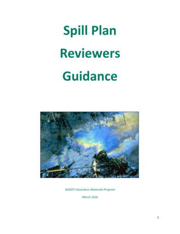 Spill Plan Reviewers Guidance - Wa