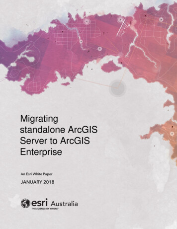 Migrating Standalone ArcGIS Server To . - Esri Australia