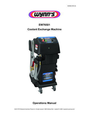 EW76501 Coolant Exchange Machine - Wynn's USA