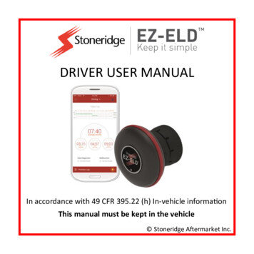 DRIVER USER MANUAL - Electronic Logging Device