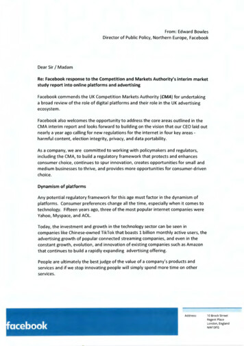 Facebook Response To Interim Report With Cover Letter - 