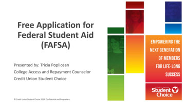 Free Application For Federal Student Aid (FAFSA)