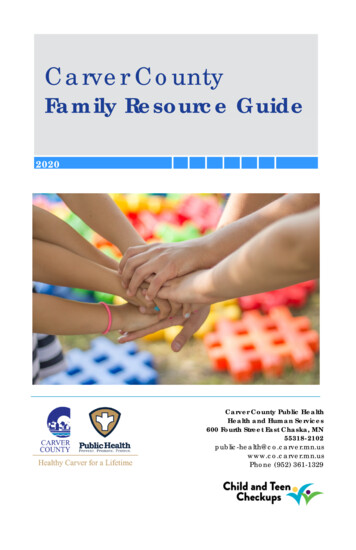 Family Resource Guide - Carver County Community .