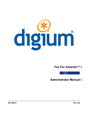 Fax For Asterisk Administrator Manual