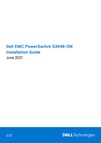 Dell EMC PowerSwitch S3048-ON Installation Guide March 2021