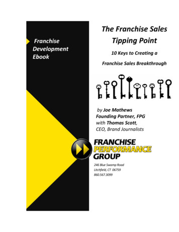 The Franchise Sales Franchise Tipping Point Development 