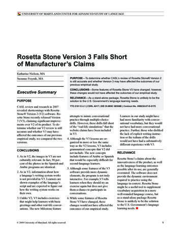 Rosetta Stone Version 3 Falls Short Of Manufacturer’s Claims