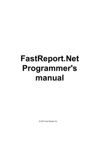 FastReport Programmer's Manual