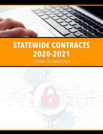 STATEWIDE CONTRACTS 2020-2021 - Esboces 