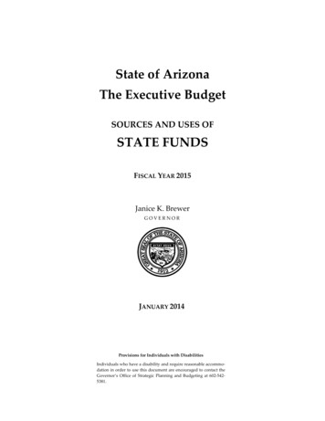 State Of Arizona Executive Budget