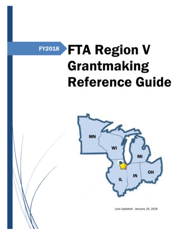 FTA Region V Grantmaking Reference Guide - Transit.dot.gov