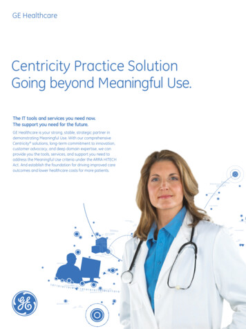 Centricity Practice Solution Going Beyond Meaningful Use.