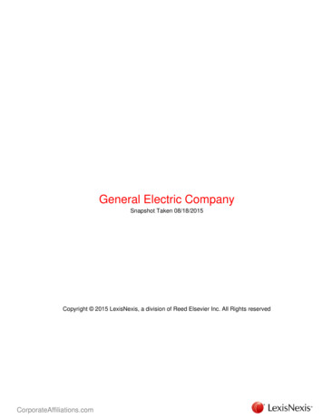 General Electric Company - LexisNexis