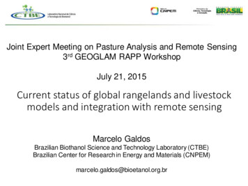 Current Status Of Global Rangelands And Livestock Models .