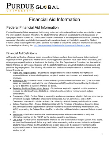 Getting Started With Financial Aid - Purdue Global