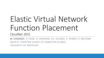 Elastic Virtual Network Function Placement