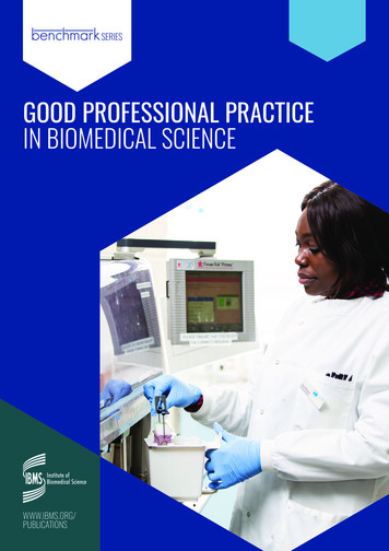 Good Professional Practice In Biomedical Science