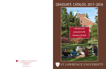 Graduate Catalog - Stlawu.edu