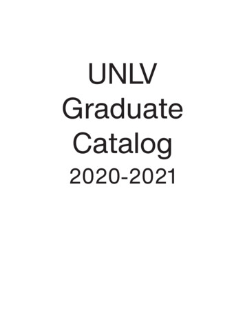 UNLV Graduate Catalog
