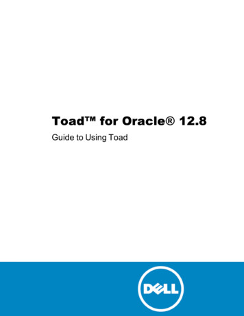 Guide To Using Toad For Oracle - Dell