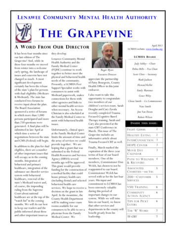 L COMMUNITY MENTAL HEALTH AUTHORITY THE GRAPEVINE