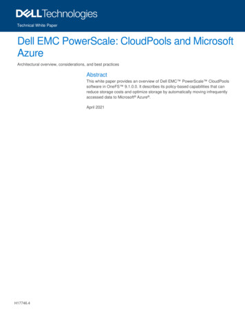 Dell EMC Isilon: CloudPools And Microsoft Azure